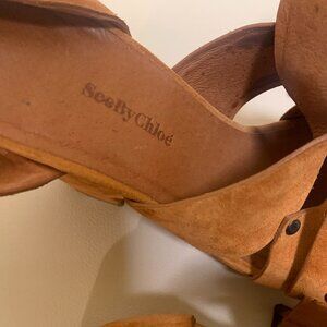 See by Chloe suede platform  shoes